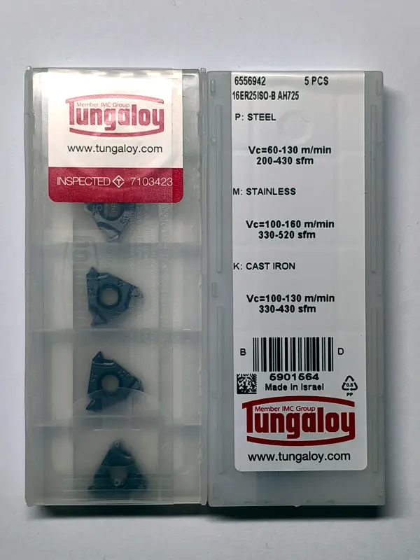 Tungaloy 16ER250 ISO-B AH725