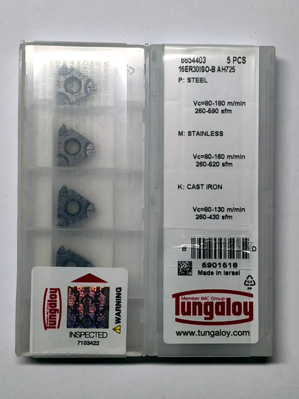 Tungaloy 16ER300 ISO-B AH725