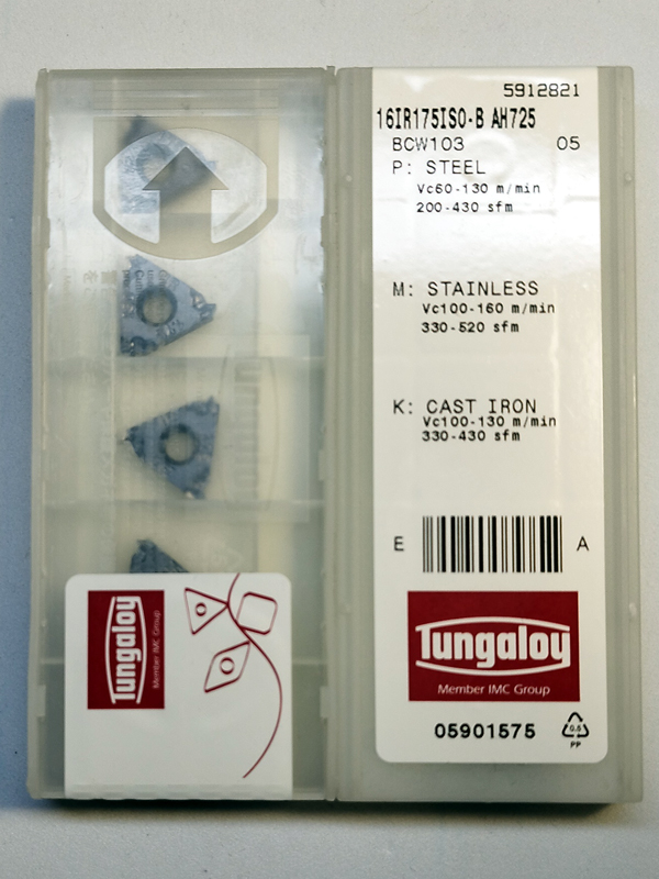 Tungaloy 16IR175ISO-B AH725