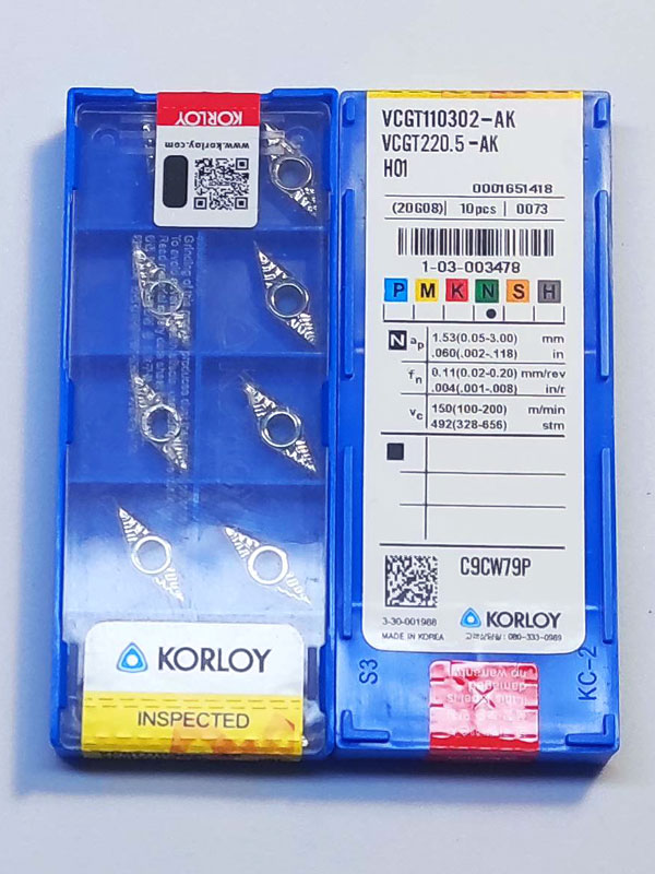 Korloy VCGT 110302 AK H01