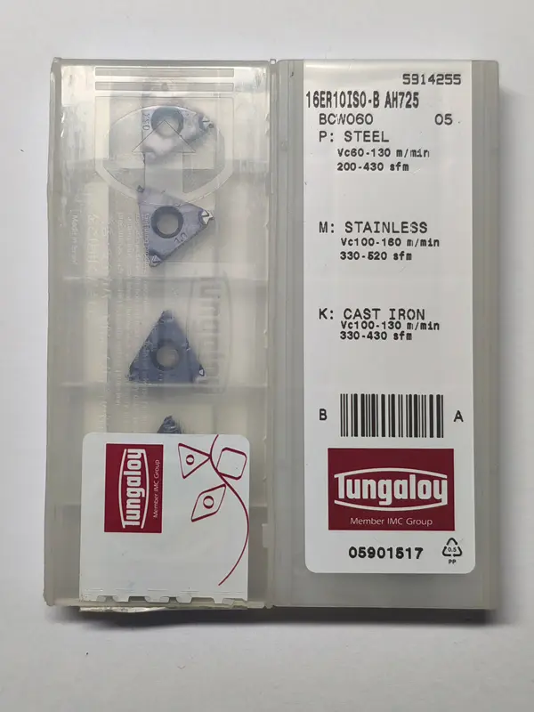 Tungaloy 16ER10 ISO-B AH725