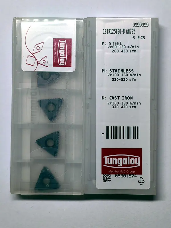 Tungaloy 16IR125 ISO-B AH725