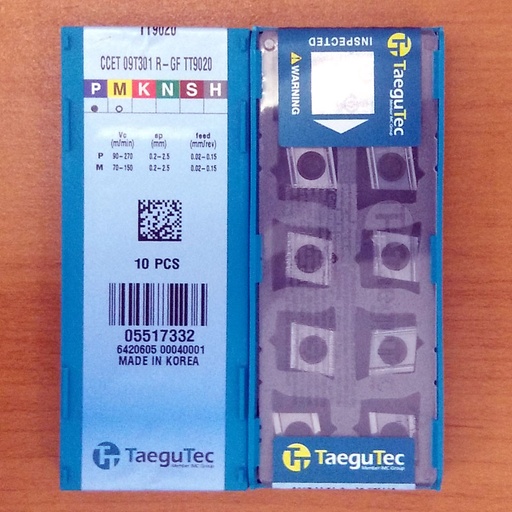 TaeguTec CCET 09T301 R-GF TT9020