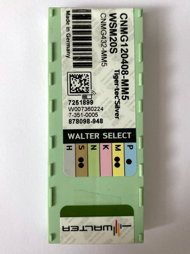 Walter CNMG 120408-MM5 WSM20S