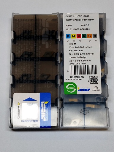 Iscar DCMT 070204 F3P IC807