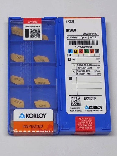 Korloy SP300 NC3030