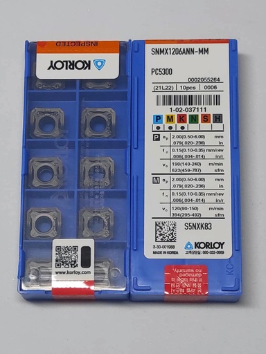 Korloy SNMX 1206 ANN-MM PC5300