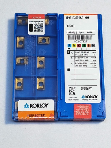 Korloy APXT 1035 PDSR-MM PC3700