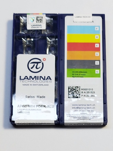 Lamina APGT 1604 PDER ALU LT05