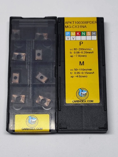 Carbidex APKT 1003 PDER MG CX31NS