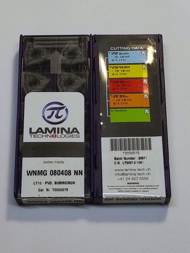 Lamina WNMG 080408 NN LT10