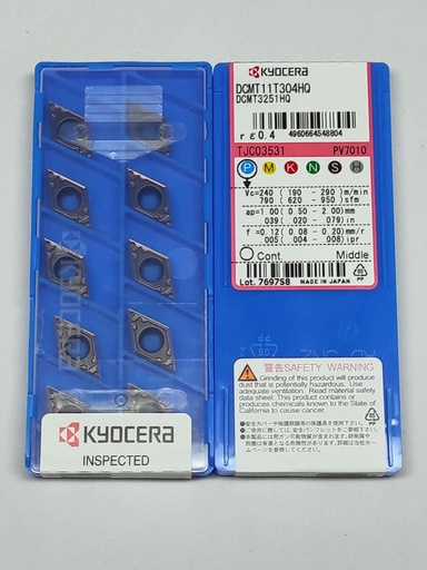 Kyocera DCMT 11T304 HQ PV7010