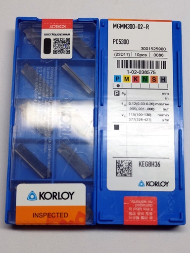 Korloy MGMN 300-02-R PC5300